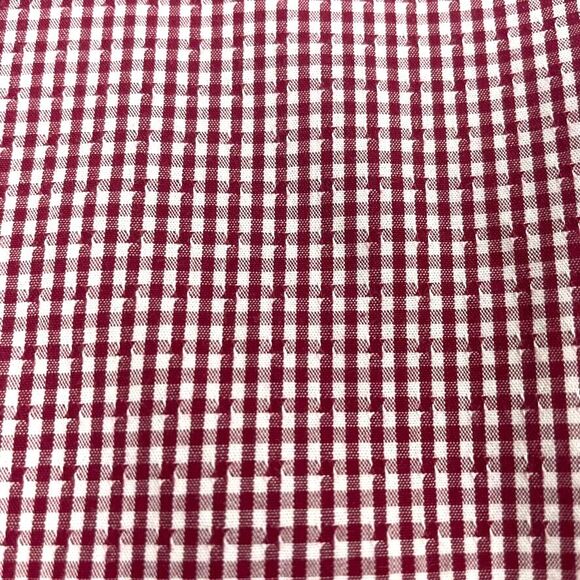 ROWM Red Dot Gingham Check LS Button Down Shirt Office Western Career XLT - Picture 6 of 11